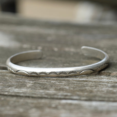 Vintage Sterling Stamped Cuff