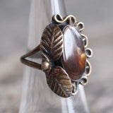 Vintage Sterling Fire Agate Ring 6.5