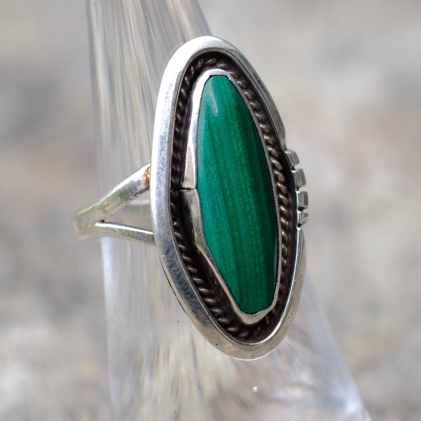 Vintage Sterling Turquoise Ring 6.25
