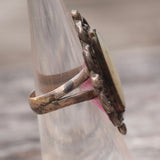 Vintage Sterling Mother Of Pearl Ring 6