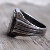 Vintage Sterling I Initial Signet Ring 9.25