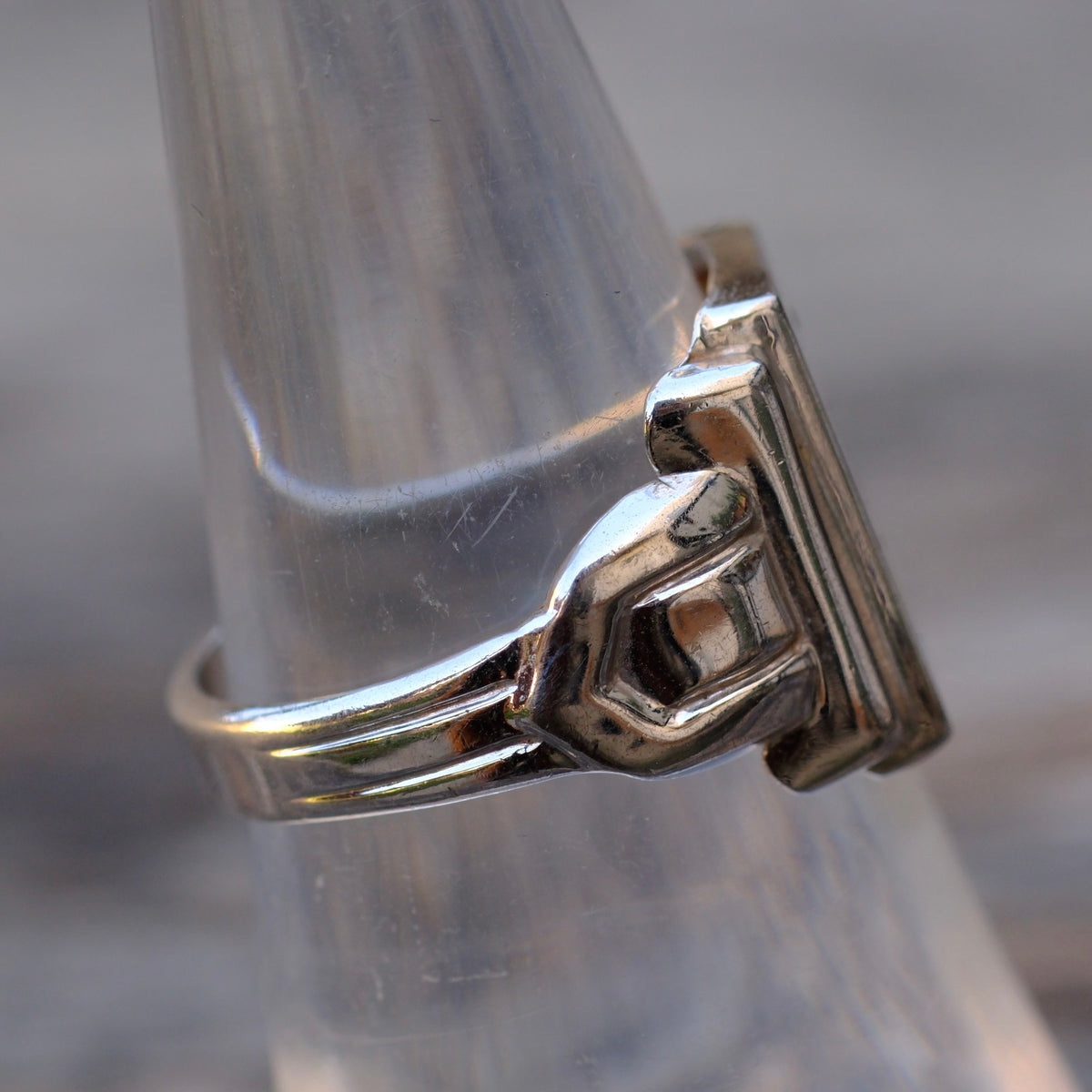 Vintage Sterling Silver Signet Ring 6.5