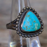 Vintage Sterling Turquoise Ring 7.5