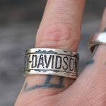 Vintage Sterling Silver Harley Davidson Ring 8