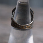 Vintage Sterling Turquoise Stamped Band Ring 5.25
