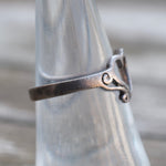 Vintage Sterling Silver Heart Band 6.75
