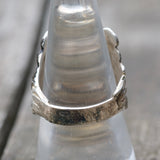 Vintage White Bronze Biker Ring 9