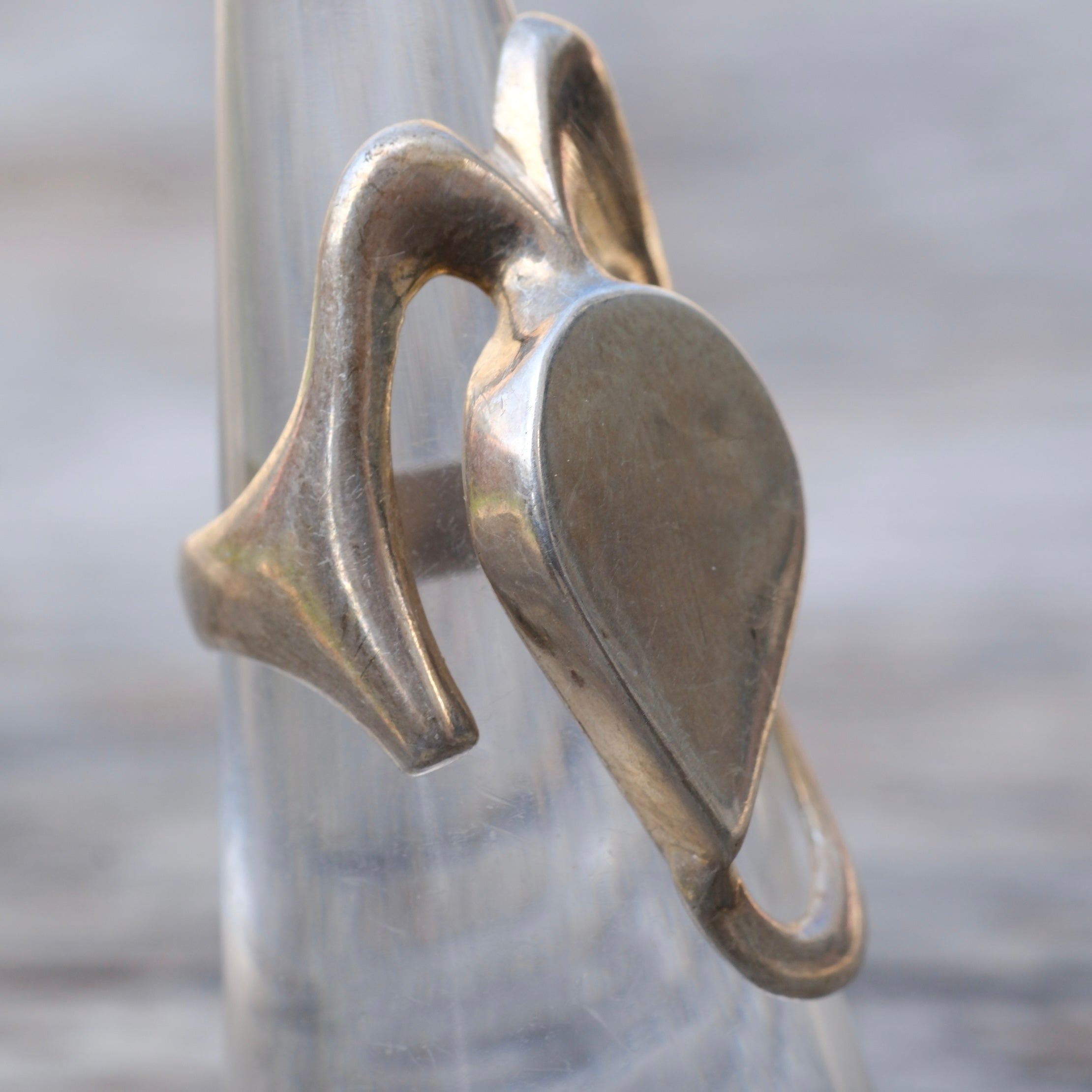 Vintage Sterling Modernist Ring 5.25