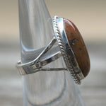 Vintage Sterling Jasper Roper Ring 6