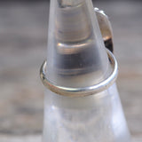 Vintage Sterling Tigers Eye Feather Ring 5.5