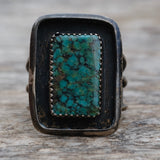 Vintage Sterling Turquoise Ring 10.5