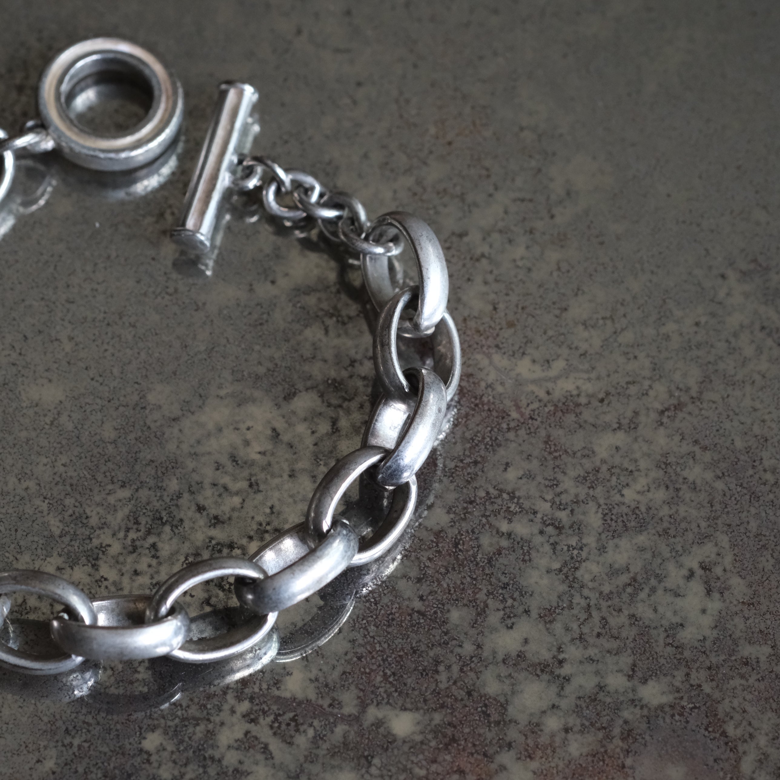 Vintage Sterling Silver Rolo Chain Bracelet 8.25"