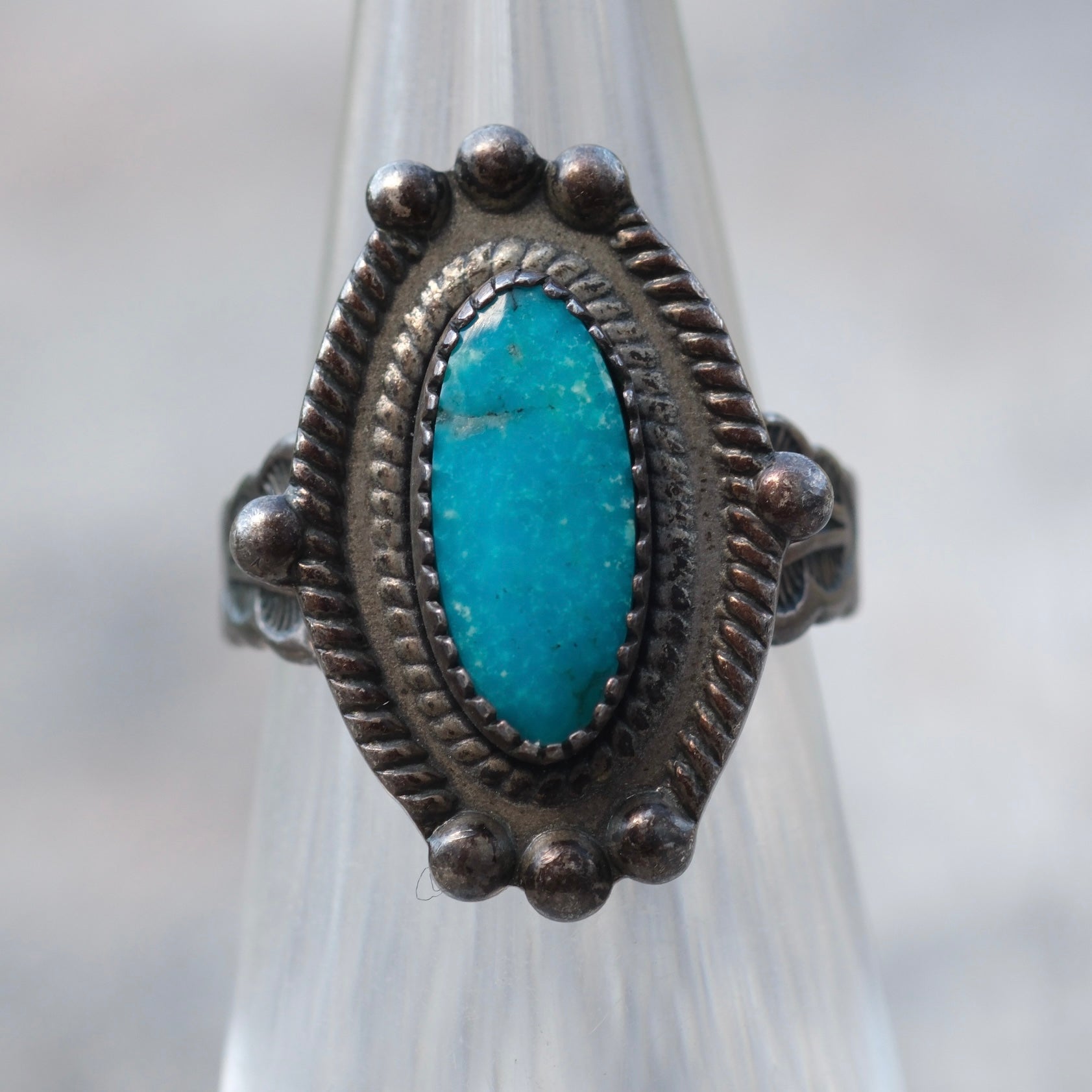 Vintage Sterling Turquoise Ring 4