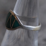 Vintage Sterling Turquoise Inlay Band 7