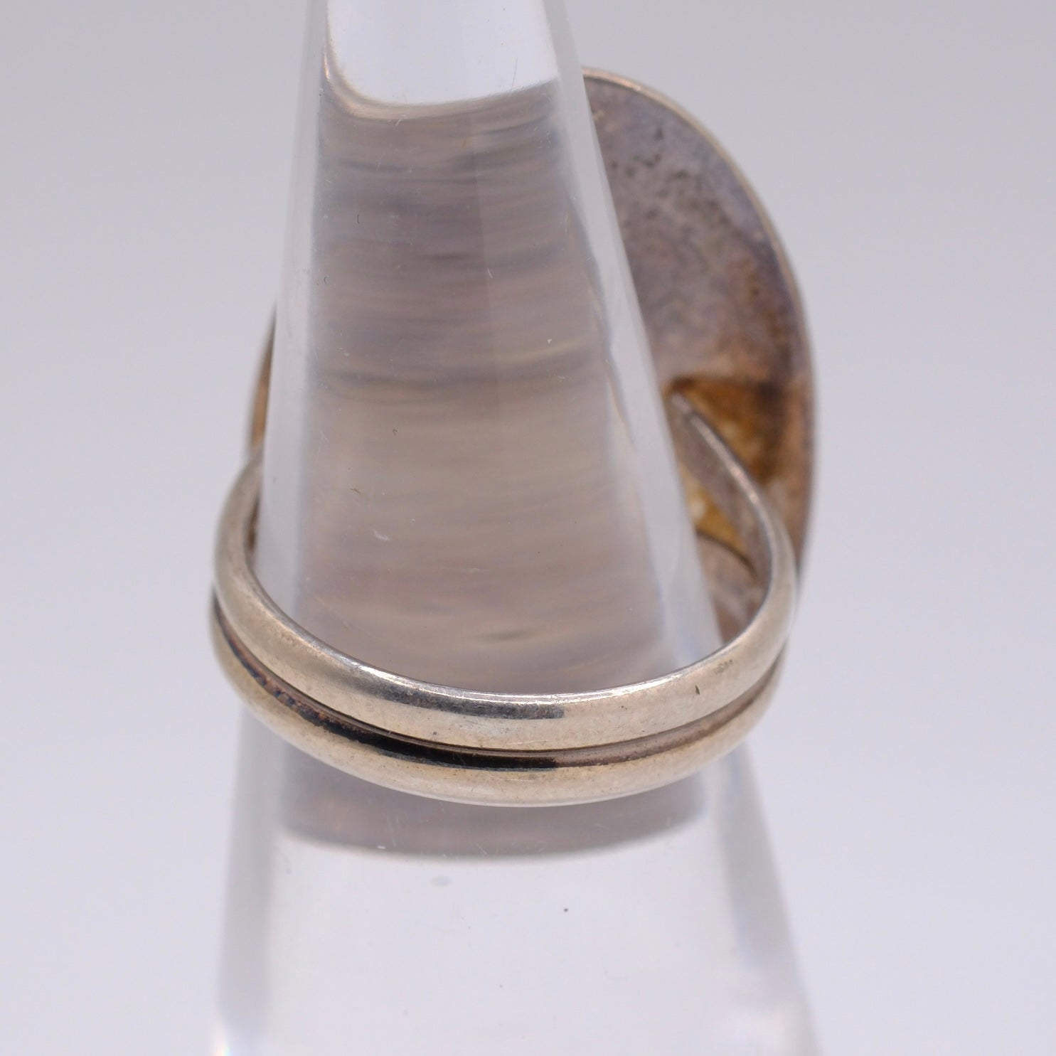 Vintage Sterling Coral Shadowbox Ring 4