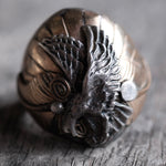 Vintage Sterling Silver Eagle Ring 10.5