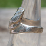 Vintage Sterling Silver Modernist Ring 5