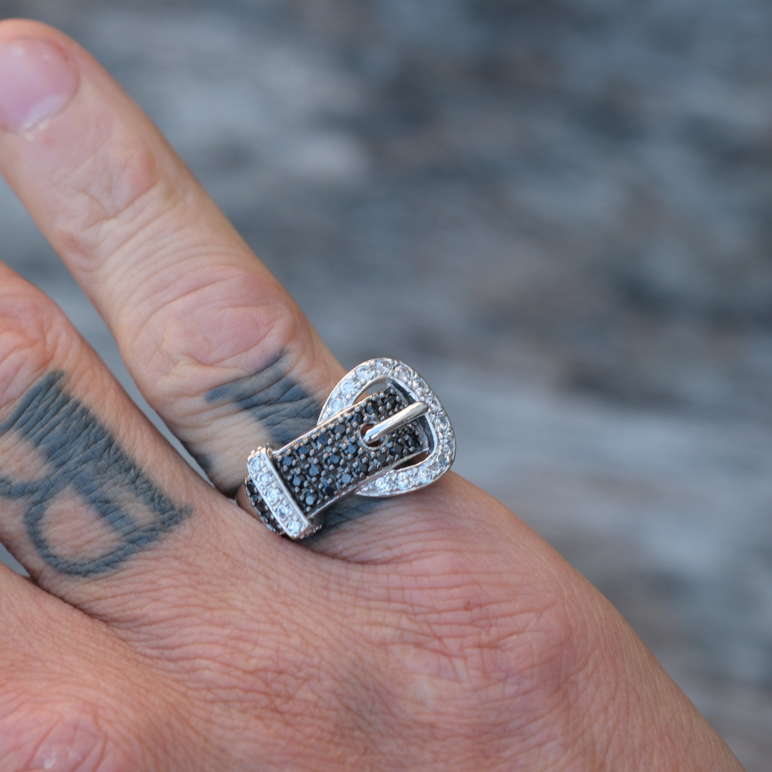 Vintage Sterling Buckle Ring 6.75