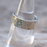 Vintage Sterling Silver Faceted Band Ring 6.75