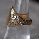 Vintage Gold Toned Sterling Signet Ring 6.5