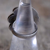 Vintage Sterling Bisbee Turquoise Feather Ring 6.75