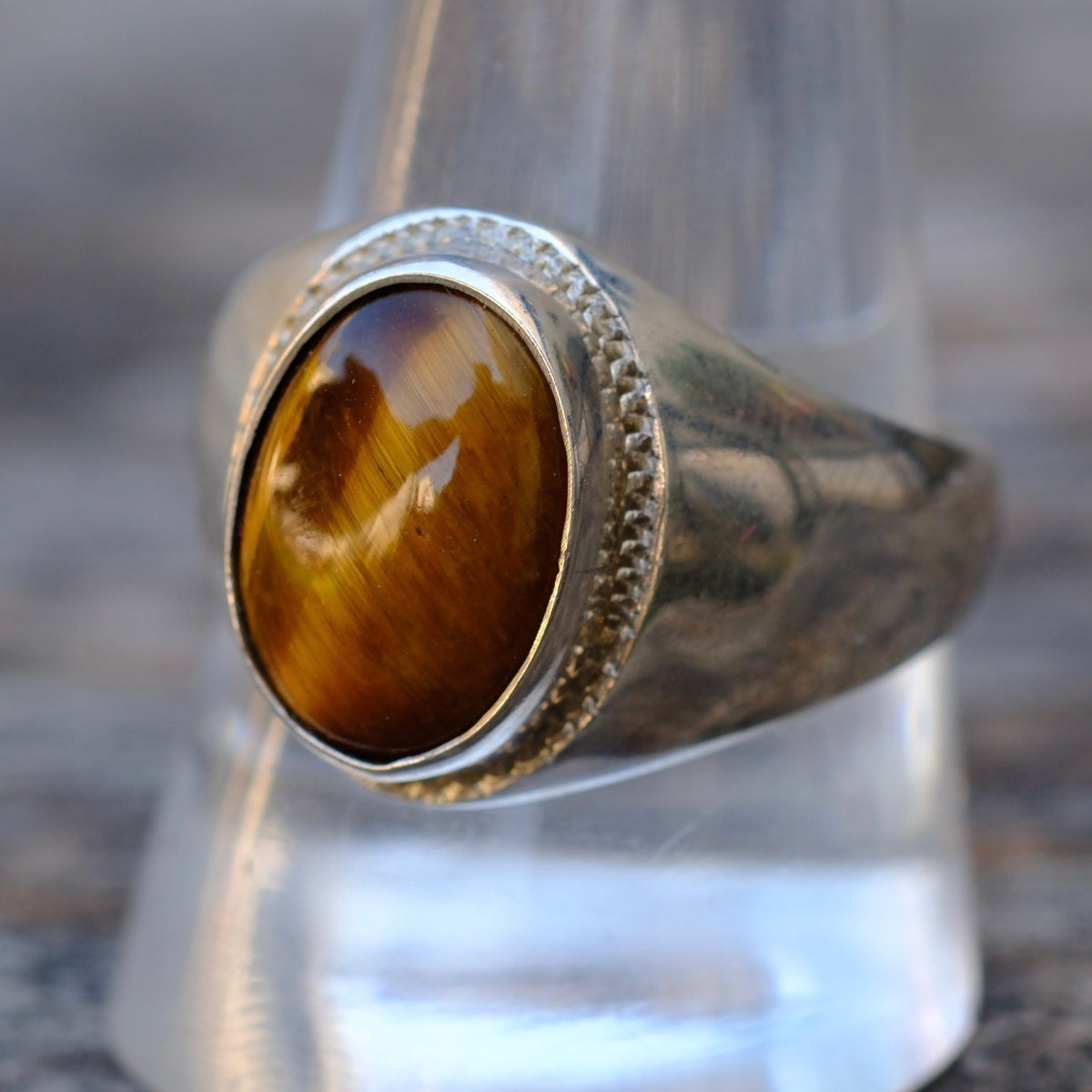 Vintage Sterling Tigers Eye Ring 11