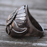 Vintage Sterling Eagle Ring 10.75