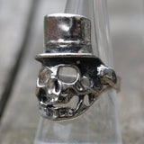 Vintage White Bronze Biker Ring 9
