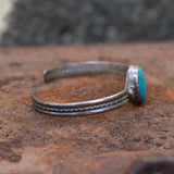 Vintage Sterling Turquoise Cuff