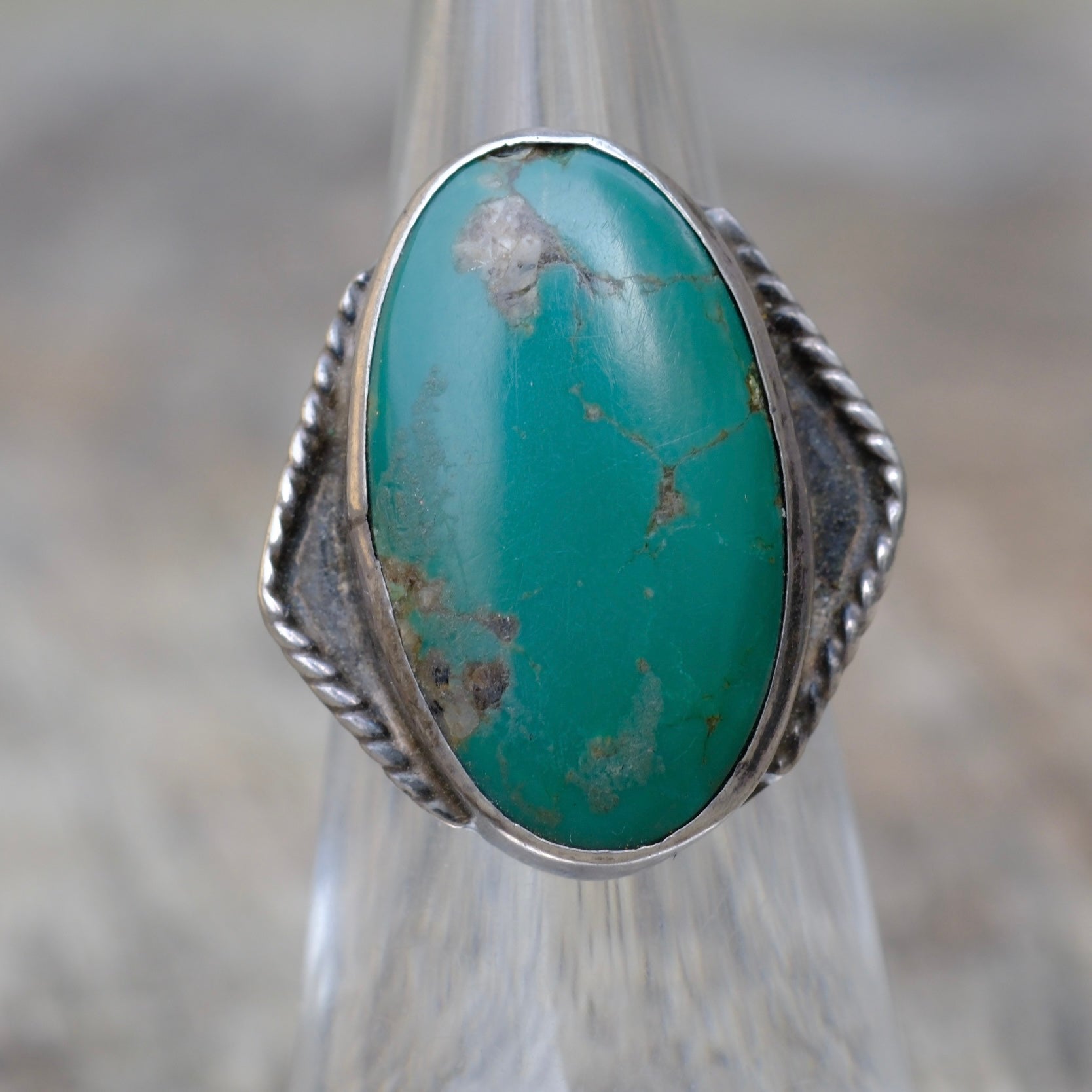 Vintage Sterling Turquoise Ring 5