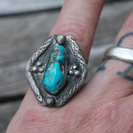 Vintage Sterling Turquoise Ring 8