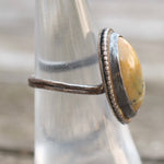Vintage Sterling Agate Ring 5.25