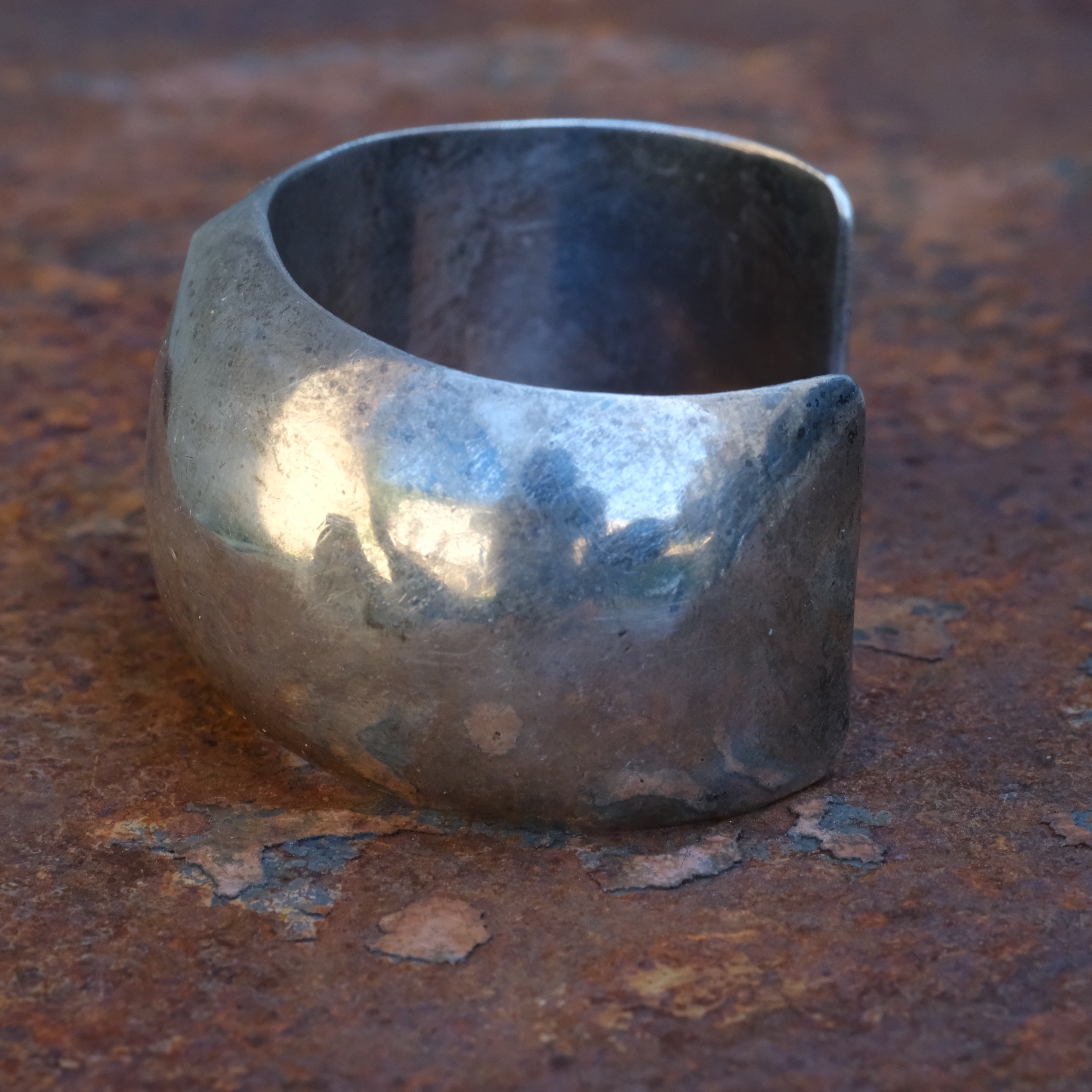 Vintage Sterling Turquoise Shadowbox Cuff Bracelet