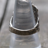 Vintage White Bronze Biker Ring 9