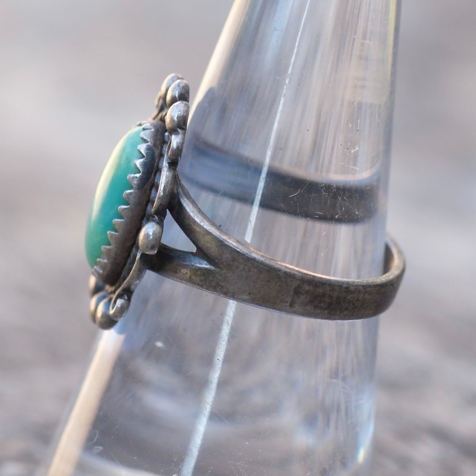 Vintage Sterling Turquoise Ring 8