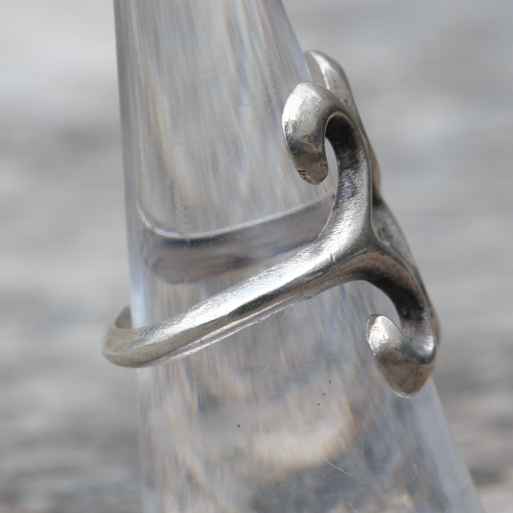 Vintage Sterling Silver Sandcast Ring 6.25