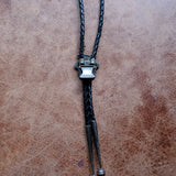 Vintage Sterling Multistone Inlay Thunderbird Bolo Tie