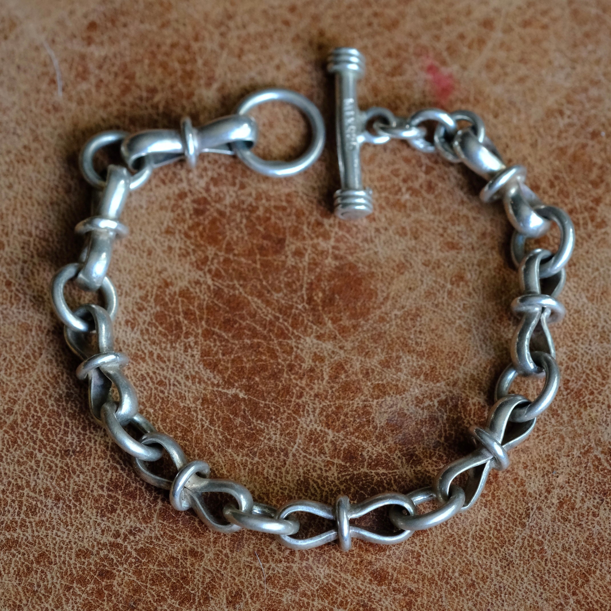 Vintage Sterling Silver Fancy Link Chain Bracelet