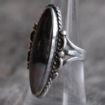 Vintage Sterling Agate Ring 7