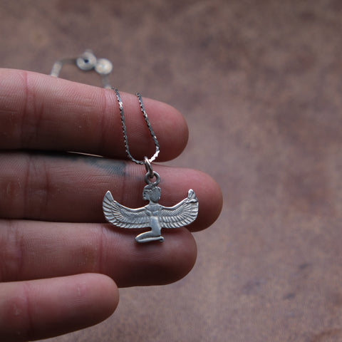 Vintage Sterling Egyptian Goddess Necklace