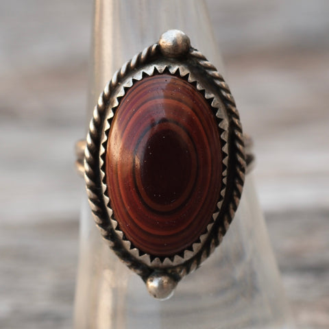 Vintage Sterling Shell Ring 7.5