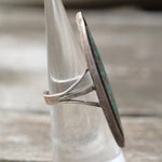 Vintage Sterling Turquoise Inlay Ring 5.25