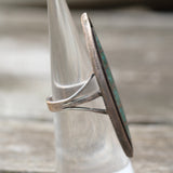 Vintage Sterling Turquoise Inlay Ring 5.25
