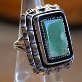 Vintage Sterling Turquoise Ring 6.75