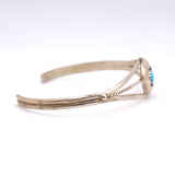 Vintage Sterling Turquoise Shadowbox Cuff