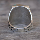 Vintage Sterling Multi Stone Sunrise Inlay Thunderbird Ring 8