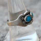 Vintage Sterling 3-Stone Turquoise Ring 9.5