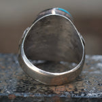 Vintage Sterling Inlay Ring 9