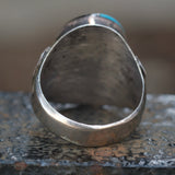 Vintage Sterling Inlay Ring 9