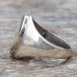Vintage Sterling Zuni Inlay Ring 10.75